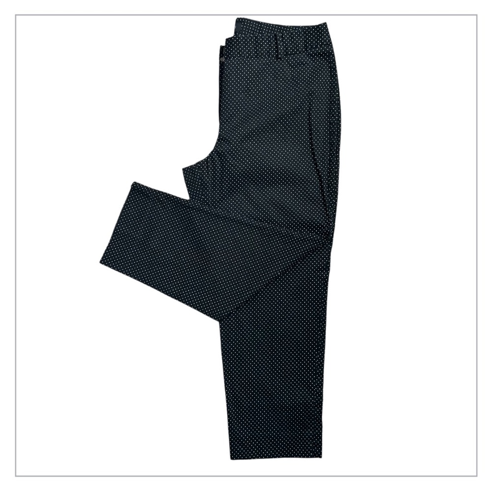 TALBOTS Women’s Black Nautical Dot Print ‘Perfect Skimmers’ Pants Welt Pocket 12